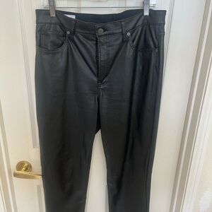 Black Faux Leather Pants
